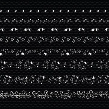 Hand drawn doodle borders frames Stock Illustration