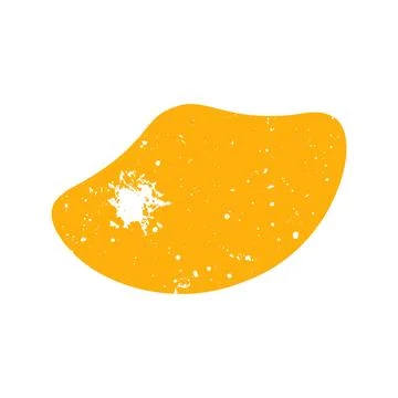 Hand drawn doodle childish abstract scribble yellow graphic shape Stock Illustration