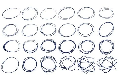 Hand-drawn doodle circles 스톡 일러스트