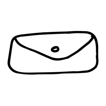 Hand drawn doodle of closed envelope. Not read incoming message. Cartoon sketch Stock Illustration