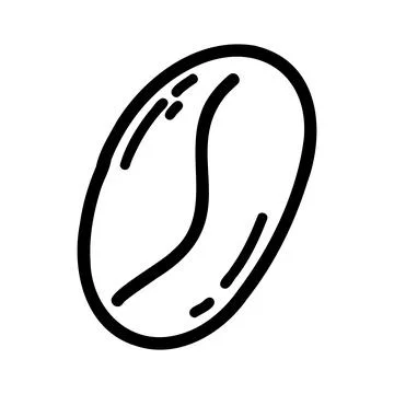 Hand drawn doodle coffee bean icon. Outline vector illustration Stock Illustration