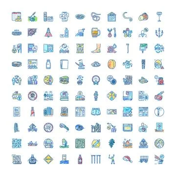 Hand drawn doodle collection with diverse icon sketches Stock Illustration