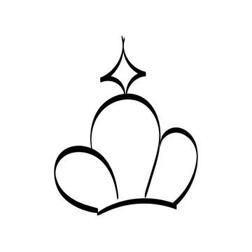 Hand drawn doodle crown design Stock Illustration