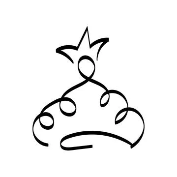 Hand drawn doodle crown design Stock Illustration