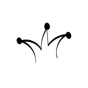 Hand drawn doodle crown design Stock Illustration