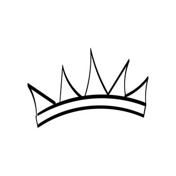 Hand drawn doodle crown design Stock Illustration