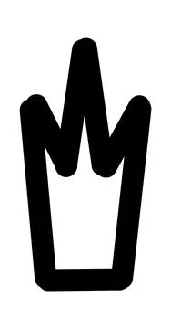 Hand-drawn doodle crown icon simple cute sketch symbol of royalty, imagination Stock Illustration