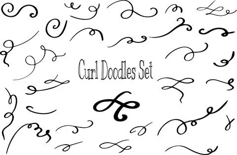 Hand drawn doodle curl Stock Illustration