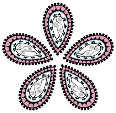 Hand drawn doodle element. Abstract isolated ornament Stock Illustration