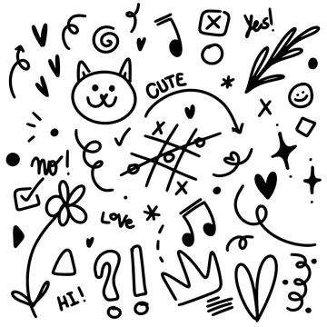 Hand Drawn Doodle Elements Stock Illustration