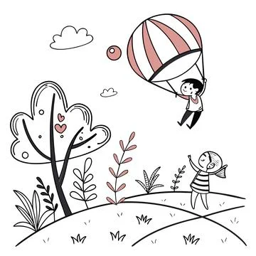 Hand Drawn Doodle Elements: Playful Abstract Style, Creative Fun Illustrazione stock