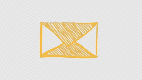 Hand drawn doodle Email message envelope concept Loop animation with Alpha .. Stock Footage 279722413