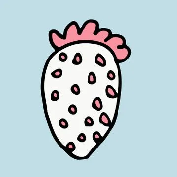Hand drawn doodle flower head illustration Stock Illustration