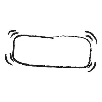 Hand drawn doodle frame. square grunge template Stock Illustration