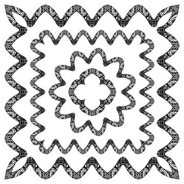 Hand drawn doodle frames Illustrazione stock