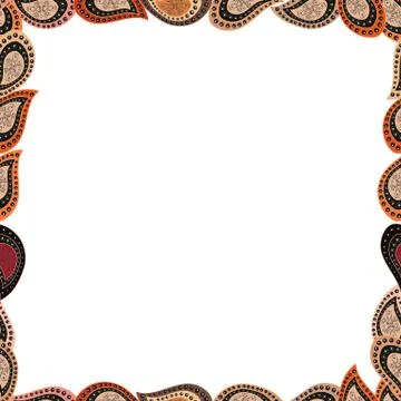 Hand drawn doodle frames. Picture in gray, white and beige colors. Vector. Illustrazione stock