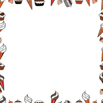 Hand-drawn doodle frames.Illustration in white, brown and black colors. Vector i 스톡 일러스트