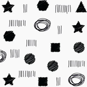 Hand drawn doodle geometric Stock Illustration
