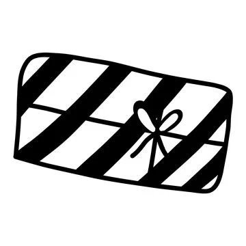 Hand drawn doodle gift box in vector format Stock Illustration