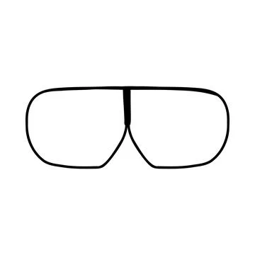 Hand drawn doodle glasses. Vector sketch illustration of black outline eyegla Stock Illustration