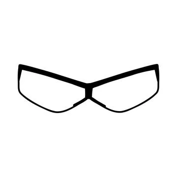 Hand drawn doodle glasses. Vector sketch illustration of black outline eyegla Stock Illustration