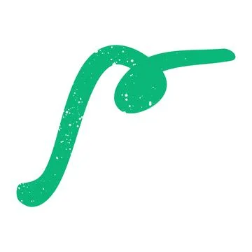 Hand drawn doodle grunge abstract scribble green shape Stock Illustration