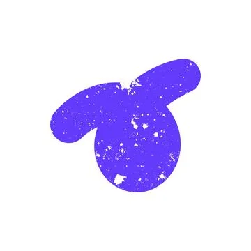Hand drawn doodle grunge abstract scribble purple graphic shape Stock Illustration