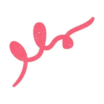Hand drawn doodle grunge abstract scribble pink graphic element shape Stock Illustration