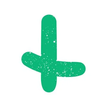 Hand drawn doodle grunge abstract scribble green graphic curved shape Stock Illustration
