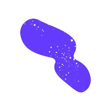 Hand drawn doodle grunge abstract scribble purple single element shape Stock Illustration