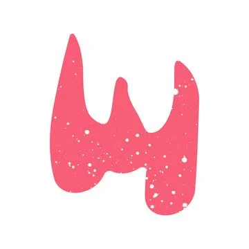 Hand drawn doodle grunge abstract scribble pink single element shape Stock Illustration