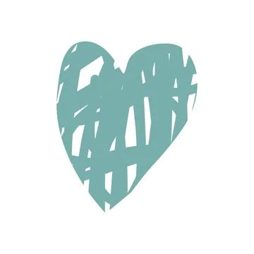 Hand drawn doodle heart. Vector illustration of love symbol Stock Illustration