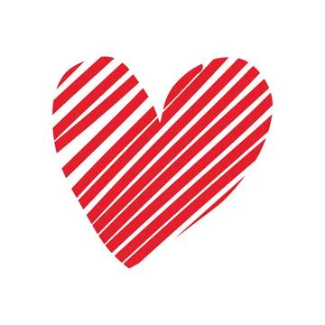 Hand drawn doodle heart. Vector illustration of love symbol Stock Illustration