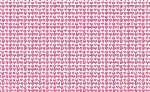 Hand drawn doodle Hearts shape red line seamless pattern heart on white Abs.. Illustrazione stock