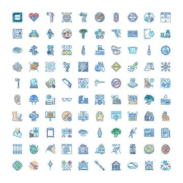Hand drawn doodle icon collection set Stock Illustration
