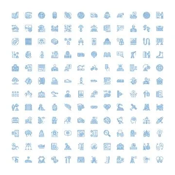 Hand drawn doodle icon set for business and technology Ilustración de archivo