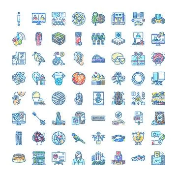 Hand drawn doodle icon set illustrating diverse concepts Illustrazione stock