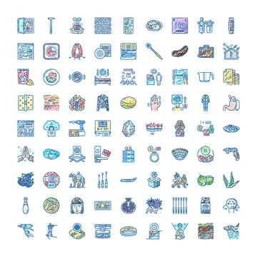 Hand drawn doodle icon set illustrating various concepts Stock Illustration