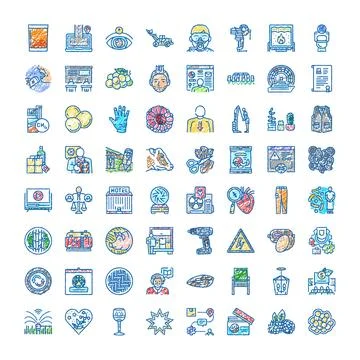 Hand drawn doodle icon set illustrating various concepts Stock Illustration