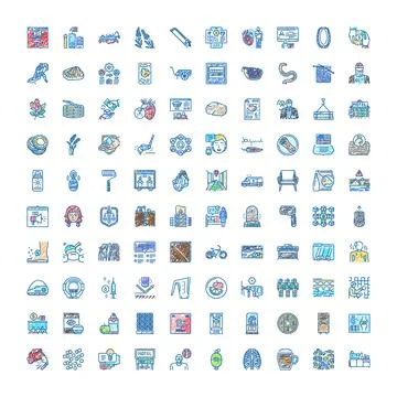 Hand drawn doodle icon set illustrating diverse concepts Ilustración de archivo