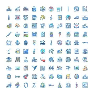 Hand drawn doodle icon set illustrating diverse concepts Stock Illustration