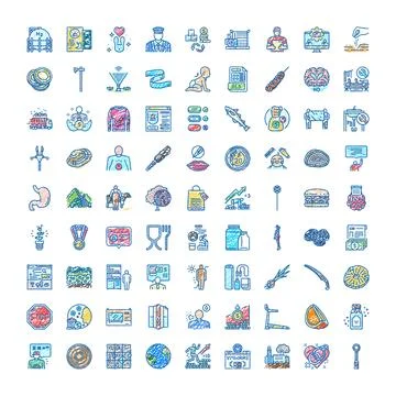 Hand drawn doodle icon set illustrating various concepts Stock Illustration