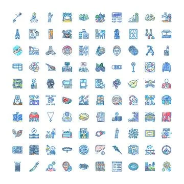 Hand drawn doodle icons for various concepts collection 스톡 일러스트