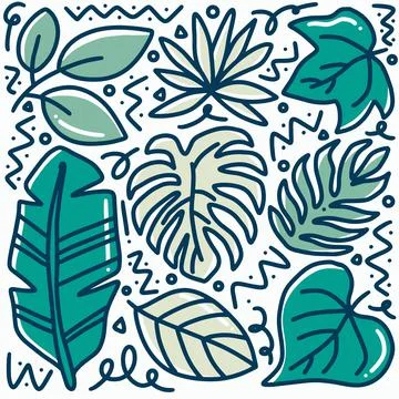 Hand drawn doodle leaf Stock Illustration