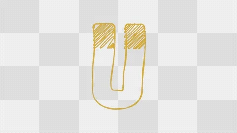 Hand drawn doodle magnet concept Loop animation with Alpha Channel Stock Footage 279723636