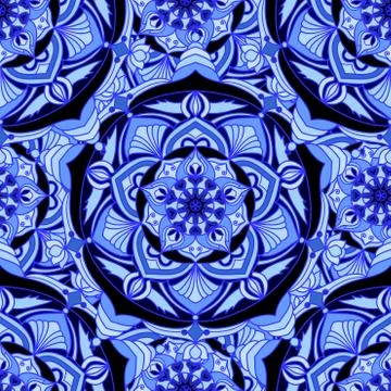 Hand drawn doodle mandala. Ethnic mandala with colorful ornament. Tribal orna Stock Illustration