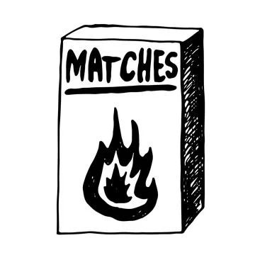 Hand drawn doodle matches Stock Illustration