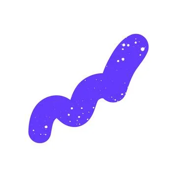 Hand drawn doodle naive abstract scribble purple single element shape Stock Illustration