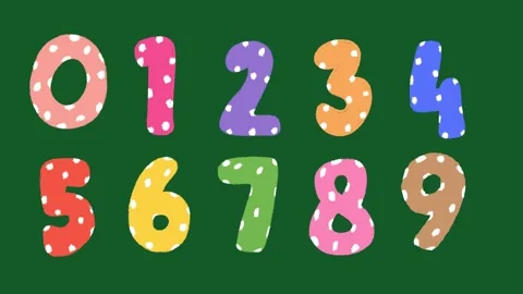 Hand Drawn Doodle Numbers 1 to 10 2D Animation Green Screen Asset Stock Footage 331672569