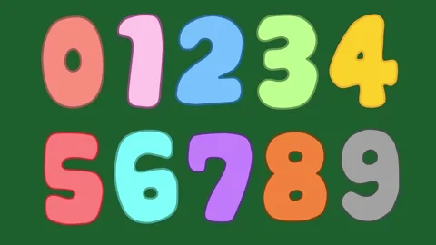 Hand Drawn Doodle Numbers 1 to 10 2D Animation Green Screen Asset Stock Footage 331672613